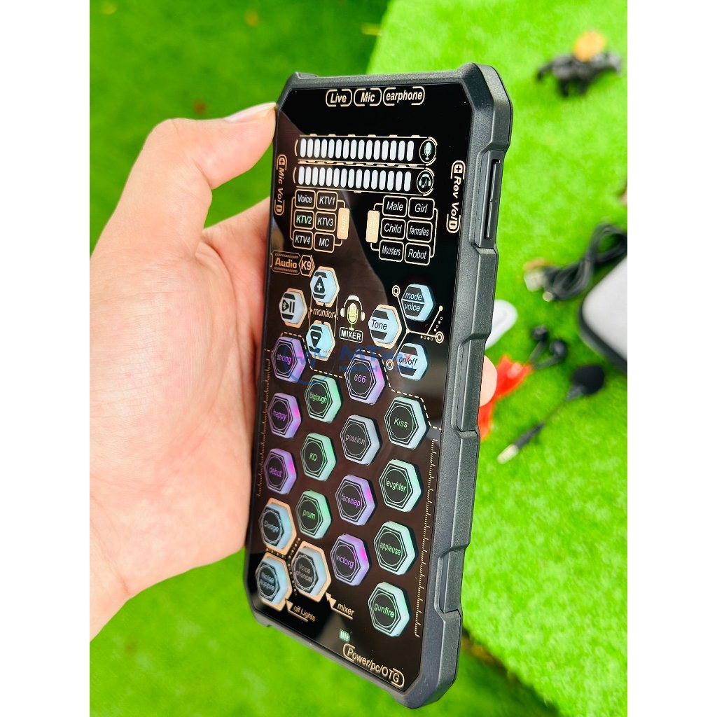 Sound Card K9 Chuyên Livestream Bản Cập Nhật 2024 - Siêu Phẩm Hỗ Trợ Phát Livestream, Thu Âm Karaoke Ca Hát Tặng Kèm Mic