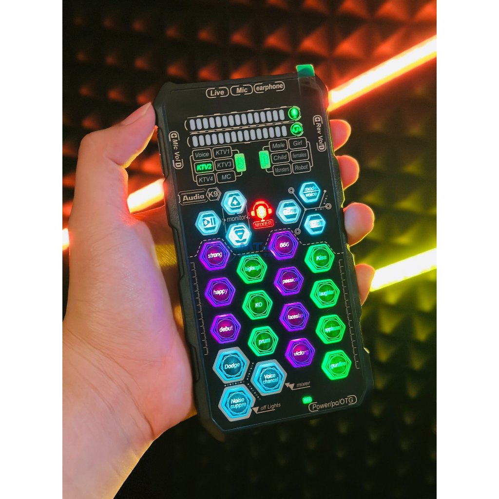 Sound Card K9 Chuyên Livestream Bản Cập Nhật 2024 - Siêu Phẩm Hỗ Trợ Phát Livestream, Thu Âm Karaoke Ca Hát Tặng Kèm Mic