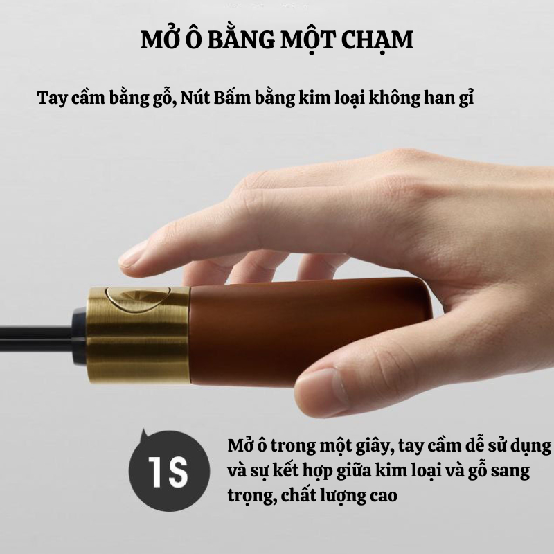 Ô Che Nắng Gấp Gọn Kimchi Tán Rộng Vải Dù Chống Tia UV