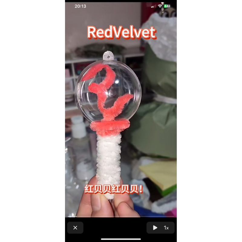 Móc khoá lightstick kẽm nhung