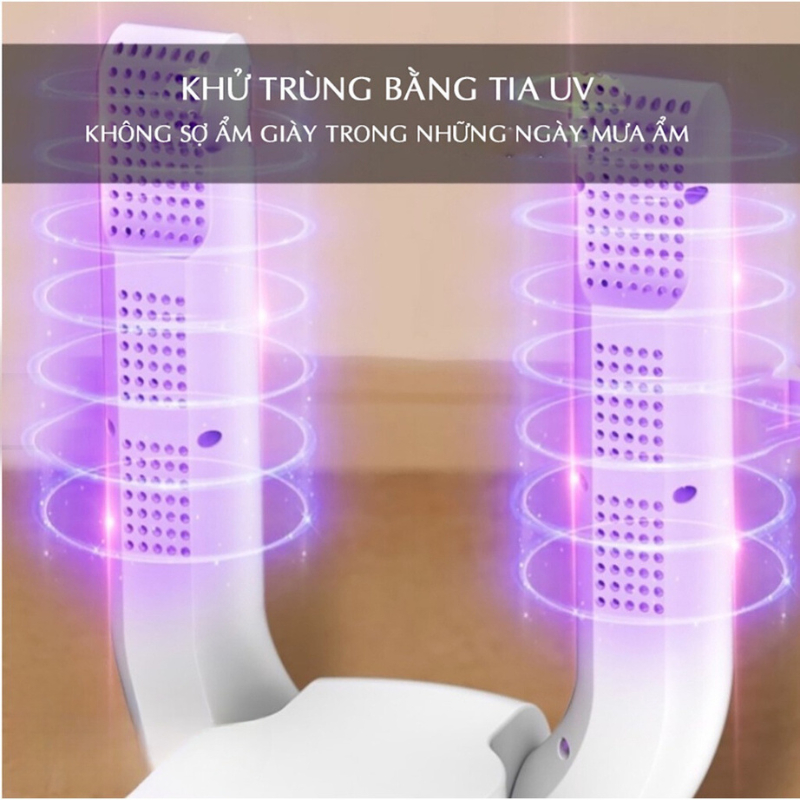 Máy sấy giày đa năng khử trùng thông minh bằng tia cực tím ,khử mùi giày tất, găng tay cao cấp ( bảo hành 12 tháng ] -VH