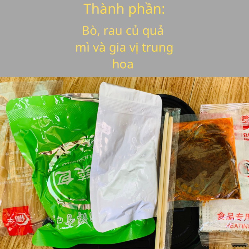 Lẩu tự sôi Trung Hoa cay ngon hộp lớn 320g