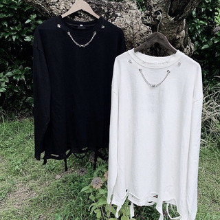 Tay dài rách Unisex kèm chain xích ( có video)