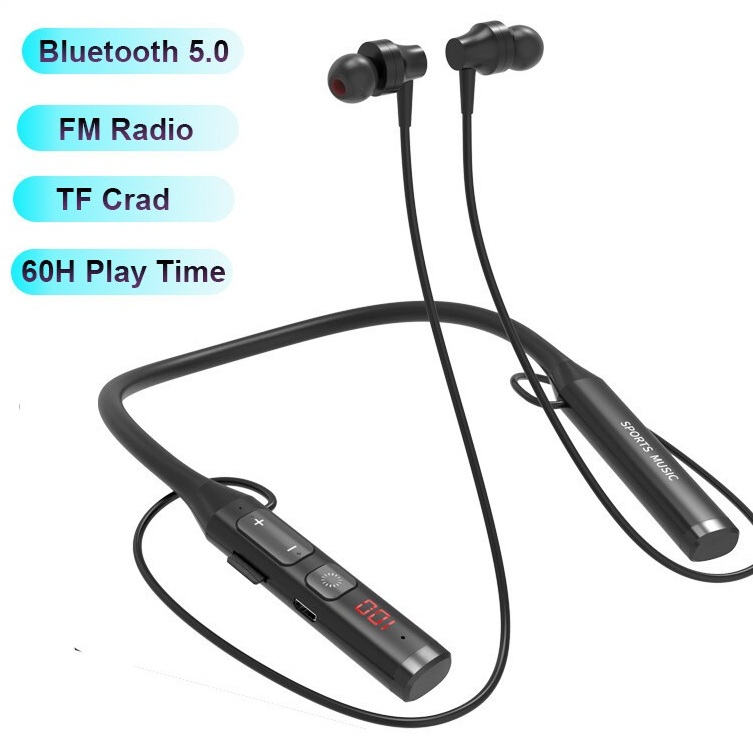 Tai Nghe Bluetooth Đeo Cổ S06 GrownTecch chính hãng Kiểu Dáng Nhét Tai Thể Thao, Pin Trâu Bền Bỉ, Chống Nước Mồ Hôi