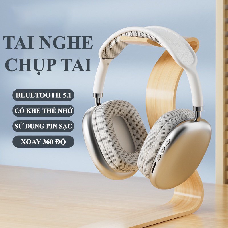 Tai nghe chụp tai P9 GrownTech không dây bluetooth có micrô hỗ trợ thẻ Tf AUX giắc 3.5m hàng nhập khẩu