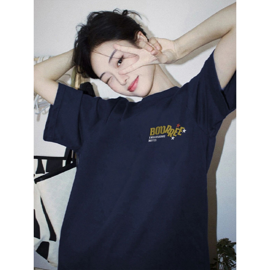 FOCUS local brand fashion vintage Xanh đậm áo phông nữ bigsize áo thun chất unisex basic 100%cotton