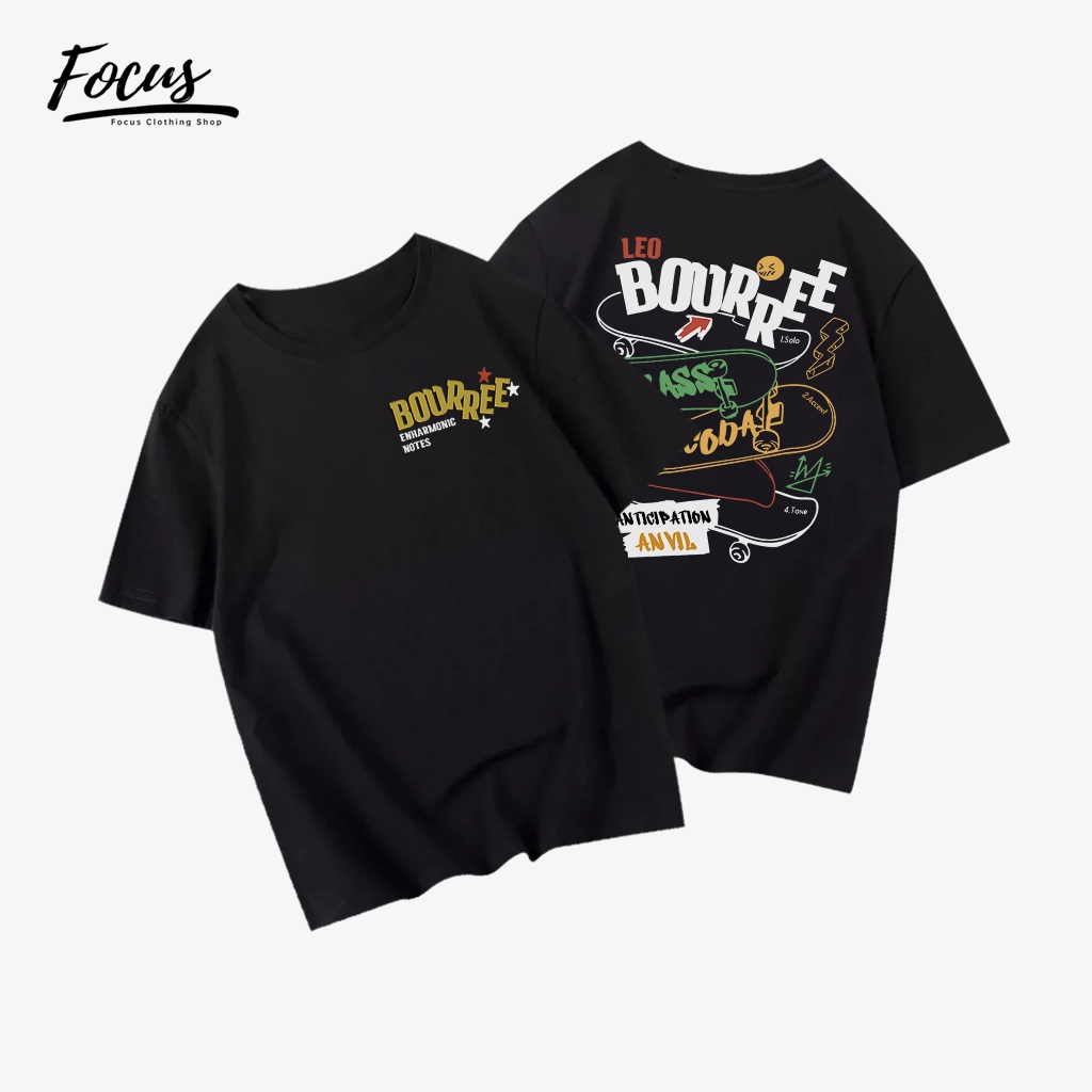 FOCUS local brand fashion vintage Xanh đậm áo phông nữ bigsize áo thun chất unisex basic 100%cotton