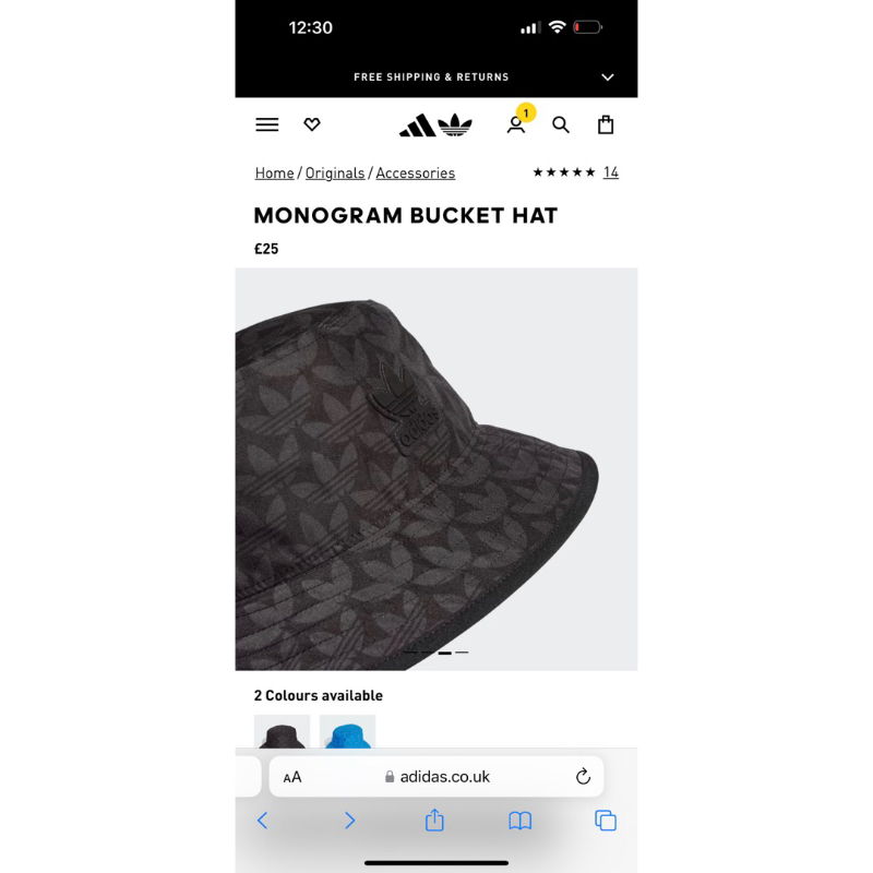 Mũ bucket adidas II3305 OSFW/OSFM