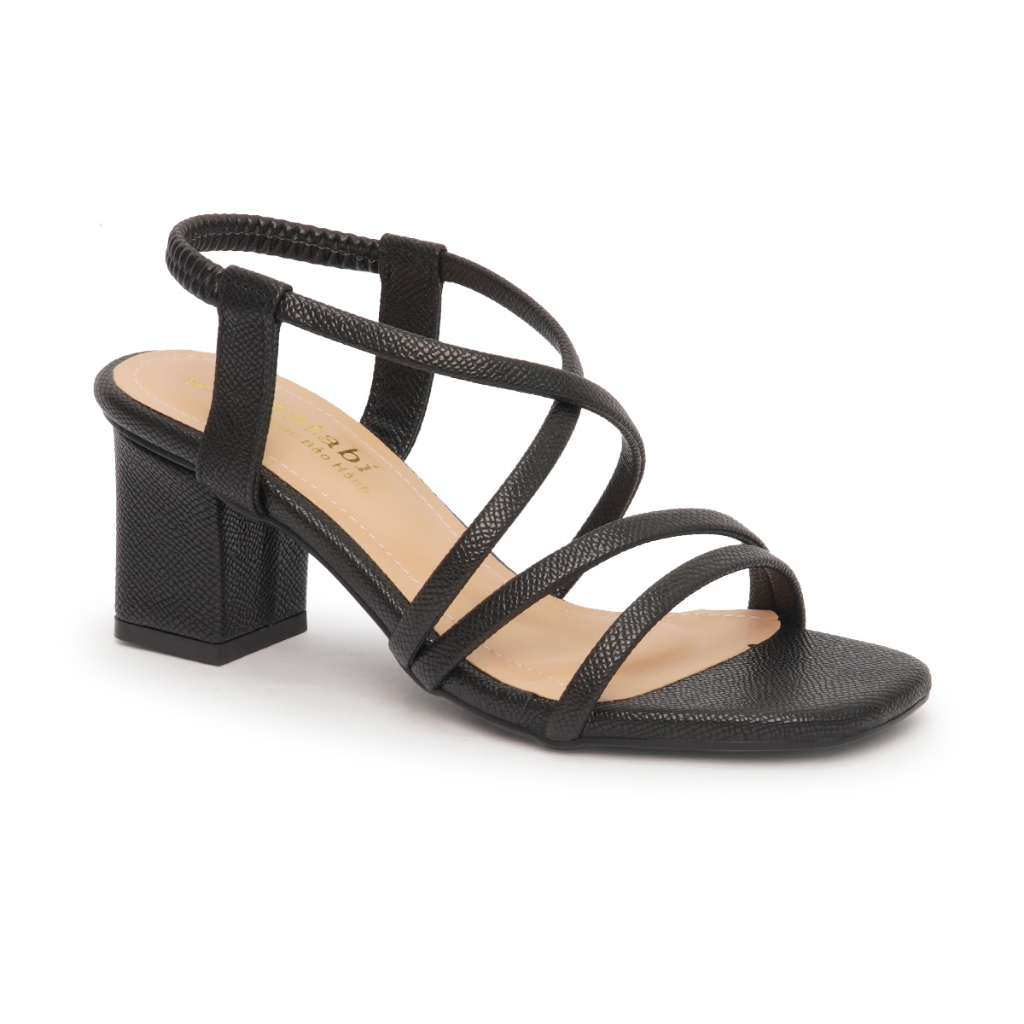 Sandal Nữ Hanatabi Quai 2 Dây Mũi Vuông Gót Cao 5cm Hậu Thun Đế TA Cao Cấp Chống Trơn Trượt Mã HNSDT5F776