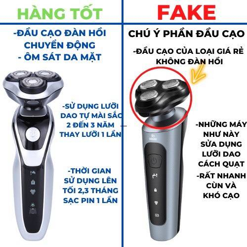 Máy Cạo Râu Đa Năng NMC 3 Lưỡi Kép Rayco Máy Cạo Râu Cạo Sát Êm Sạc Pin Nhanh Chống Nước Bảo Hành 2 Năm