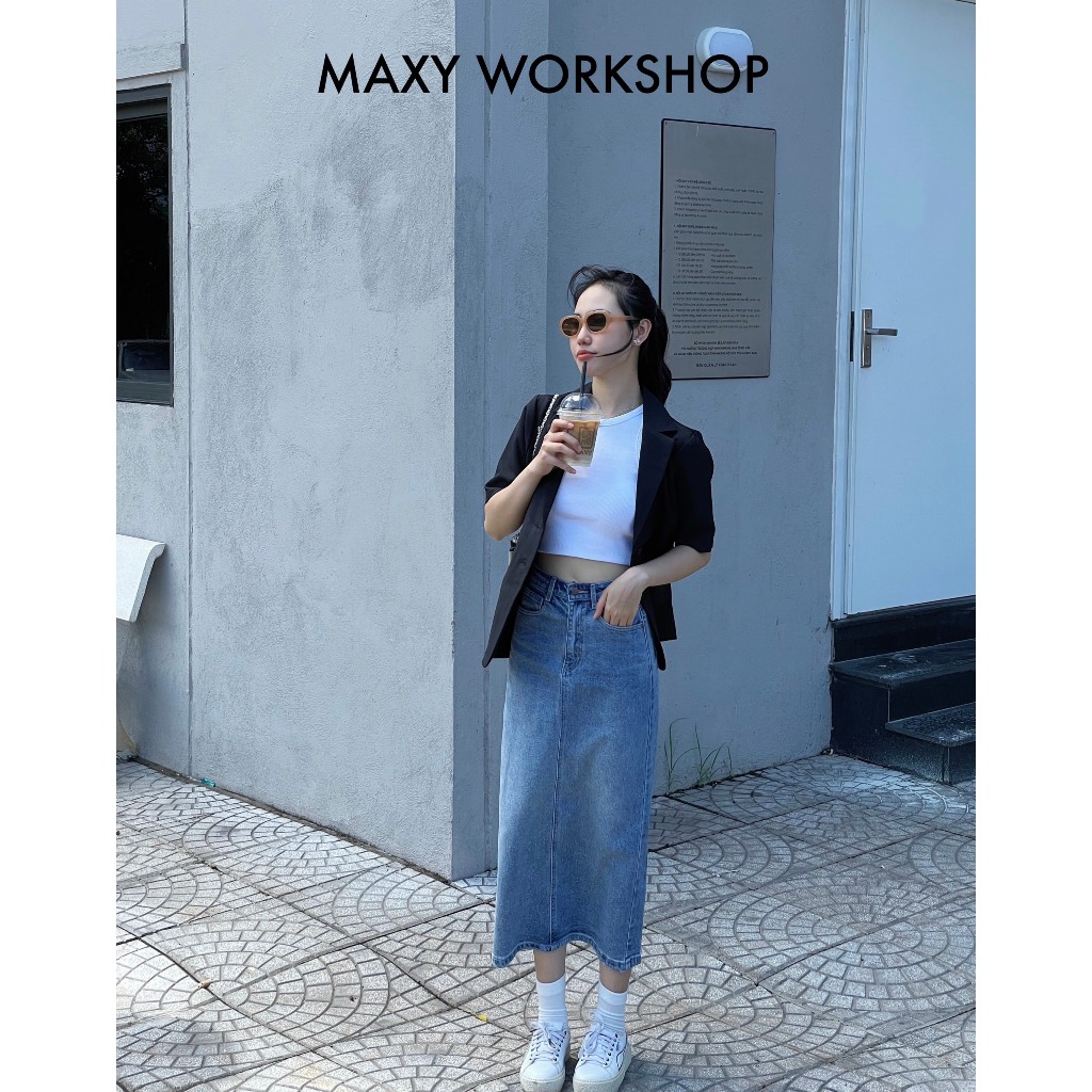 Áo blazer ngắn tay 2 nút Short Button Blazer Maxy Workshop