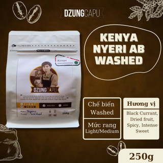 Cà phê đặc sản Kenya Nyeri AB - Sơ chế Washed - gói 250g - DzungCapu Specialty Coffee