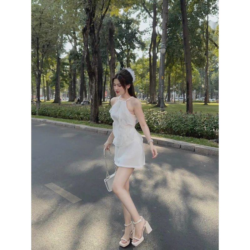 SÉT ÁO VOAN 2 LỚP KÈM VÁY