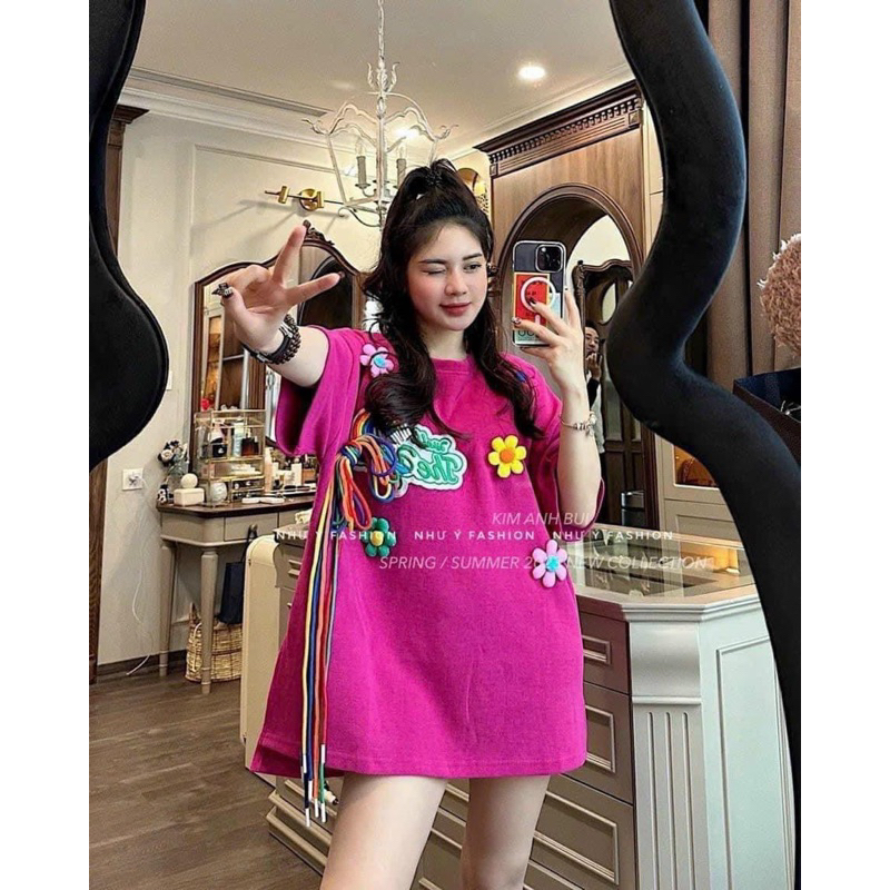 Áo Phông nữ prom rộng dấu quần to  90k
