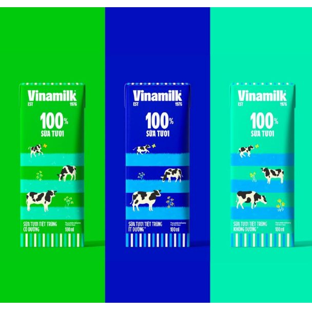 Sữa tươi tiệt trùng Vinamilk hộp 1 Lít  (có đường, không đường ) - Sữa túi Vinamilk 100% 220ml