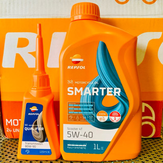  Nhớt Cao Cấp Xe Tay Ga Repsol SMARTER Scooter 4T 5W-40 Fully Synthetic 1 Lit - Made in Indonesia 