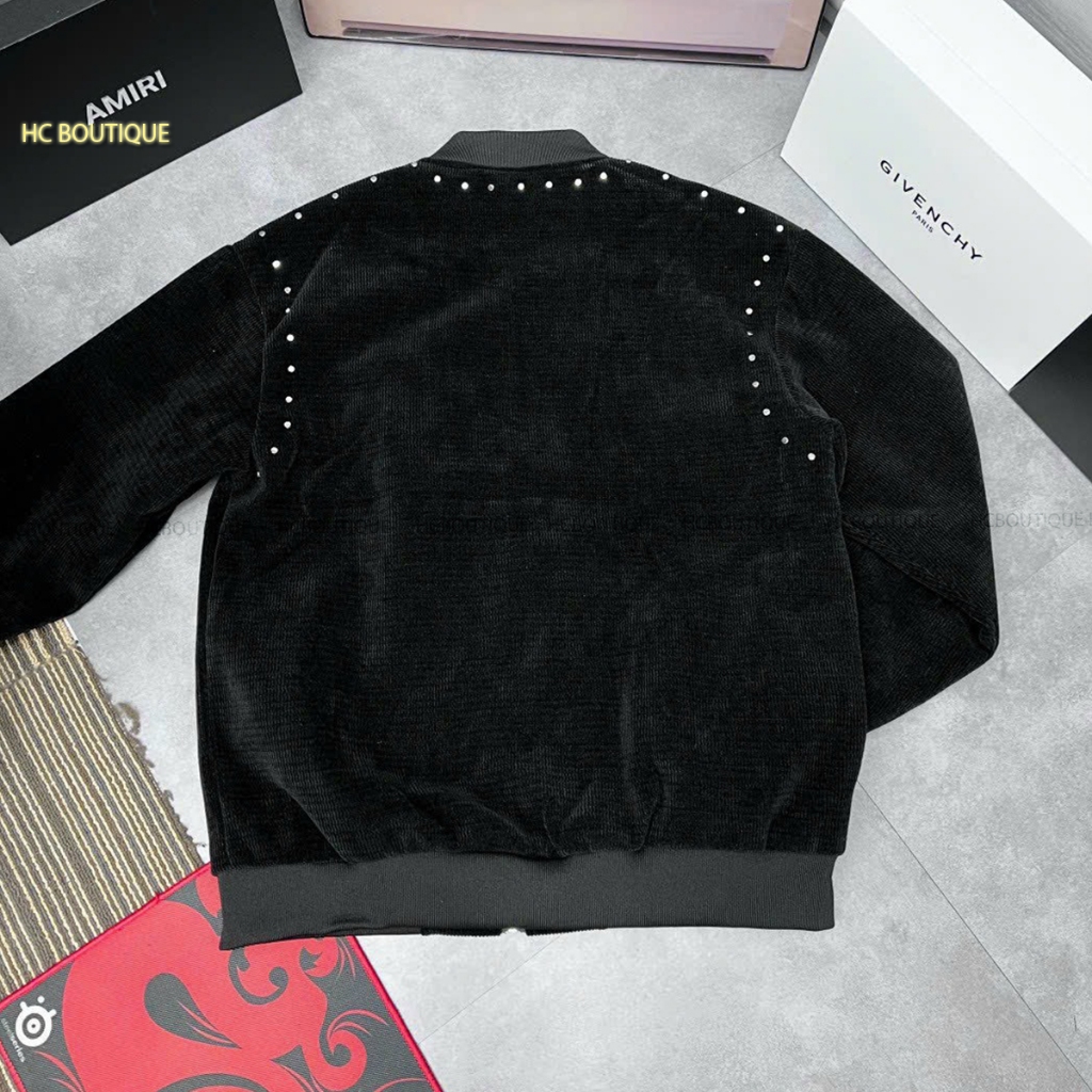 Áo khoác đen gù cì nam nữ, bomber cao cấp, hàng siêu cấp full tag mac