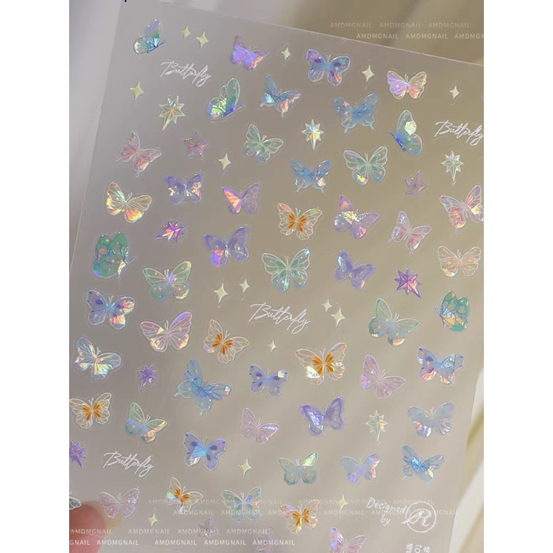 Sticker bướm dán móng tay