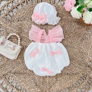 Bodysuit bé gái sơ sinh kèm nón tay cánh tiên, Body chip cho bé gái sơ sinh từ 1 2 tuổi