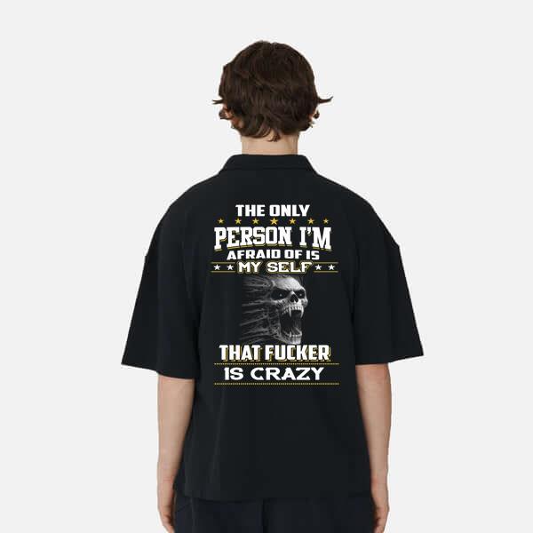 Áo Polo Nam NAP Brand Vải Cá Sấu Cotton In Hình I'm Afraid Of Is My Self Phong Cách Trẻ Form Rộng Mã