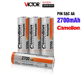 Hộp 04 Pin Sạc AA 2700mAh Camelion Dùng Cho Micro Karaoke, máy ảnh, đồ chơi, đồng hồ