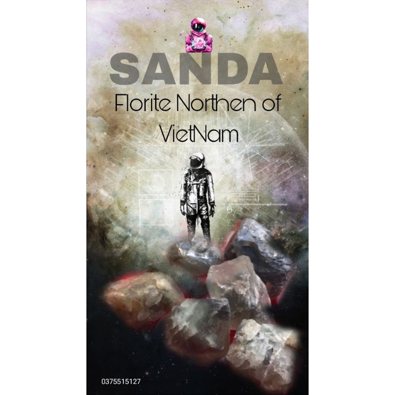 Tinh thể flourite xanh tuyên quang thiên nhiên