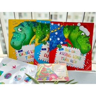Bộ quà tặng kèm tranh viết thư và sticker- Khủng Long thân mến