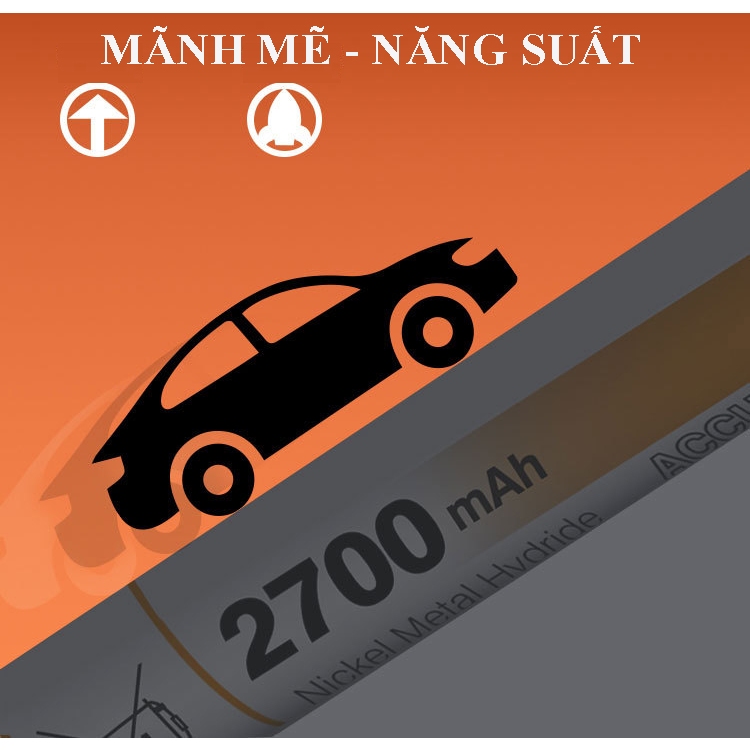 Combo 04 viên pin tiểu AA sạc Camelion 2700mAh, có thể thay thế pin 1,5V - Hàng chính hãng