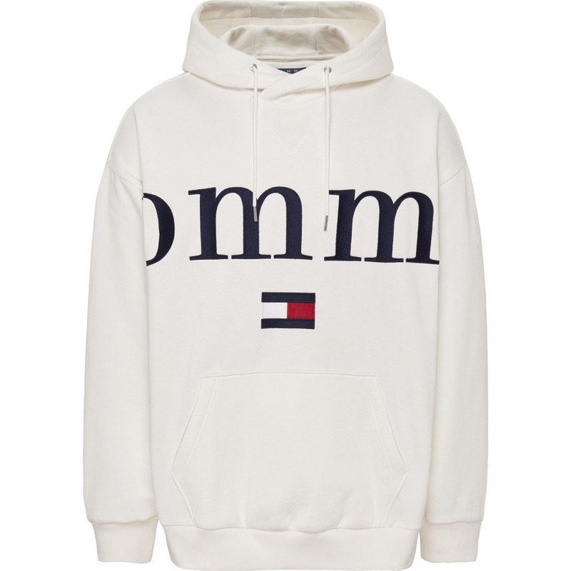 Hoodies Tommy trắng thêy logo