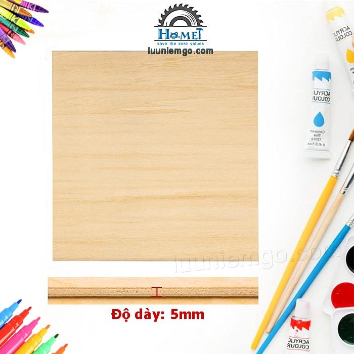 Ván Ép Plywood Dày 5 Ly Phủ Keo Sơn 2 Mặt Đẹp. Làm Mô Hình - Decor Nhà, vật dụng DIY