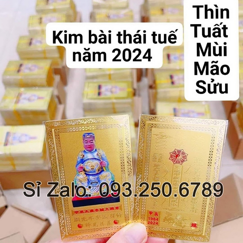 Kim Bài Thái Tuế 2024 hoá giải điều khôn may mắn nhét ví , hàng chuẩn