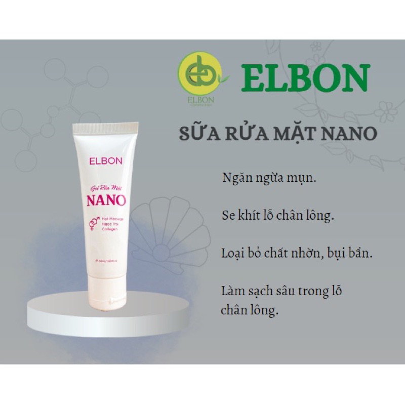 Sửa Rửa mặt Nano ELBON 50ml