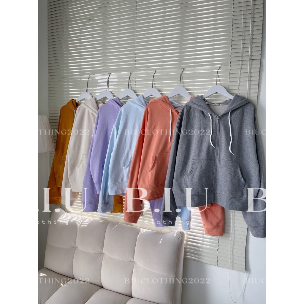 Áo khoác nỉ có mũ form oversize rộng rãi dày dặn thoải mái Biu Clothing BB0153