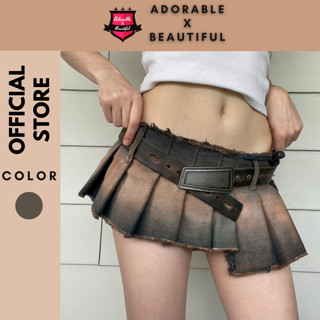   Ảnh Thật  B4.6 Chân Váy Jeans Lưng Thấp Phong Cách Y2K Váy Bò Ngắn Màu Loang Lạ Mắt Hottrend  AdorablexBeautiful  