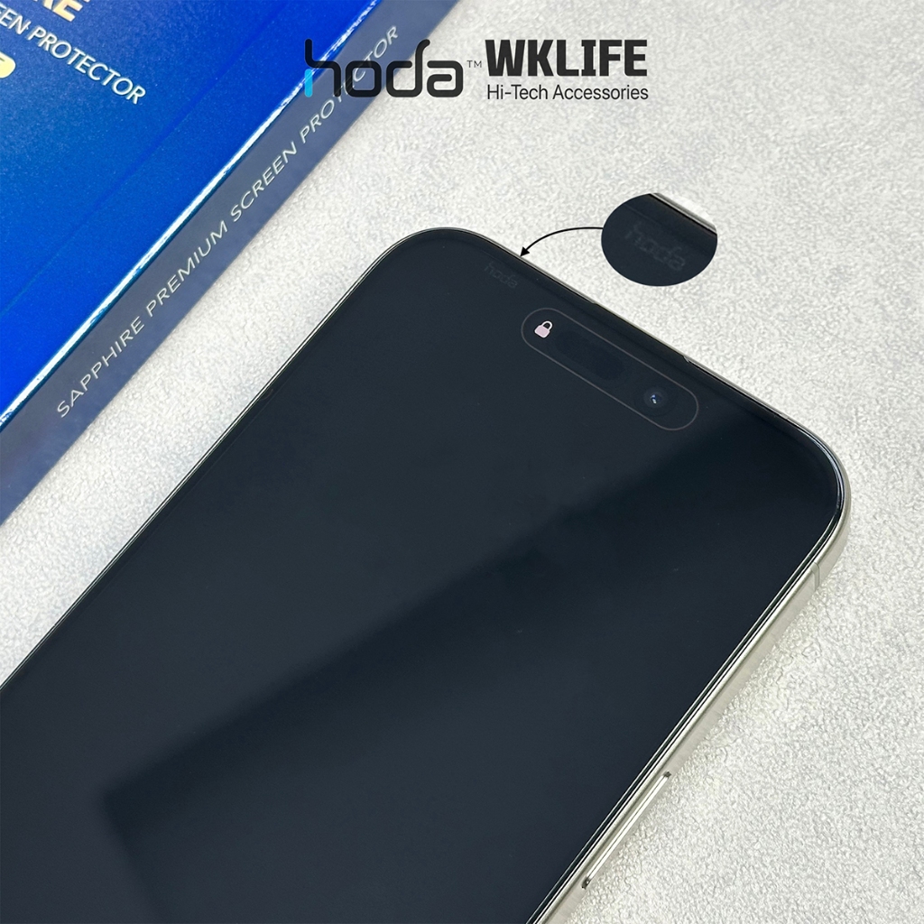 Cường Lực 15 Pro Max Siêu Cứng HODA Sapphire Siêu Mỏng