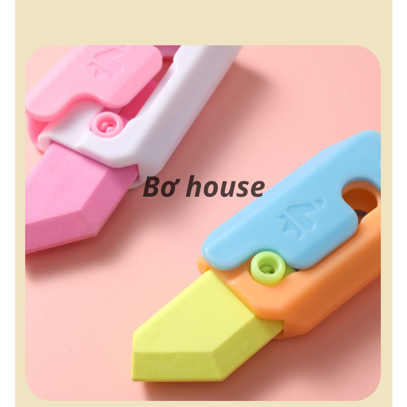 Tẩy bút chì hình dao cà rốt in 3D dễ thương nhiều màu sắc giải tỏa stress