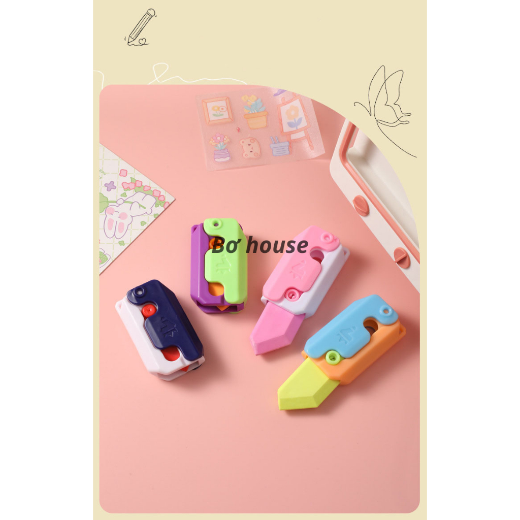 Tẩy bút chì hình dao cà rốt in 3D dễ thương nhiều màu sắc giải tỏa stress