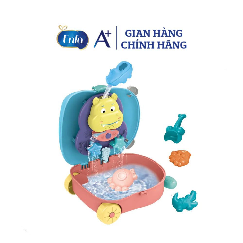 [Quà tặng Enfa] Bộ đồ chơi xúc cát phiên bản hà mã