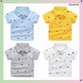 ÁO THUN POLO BÉ TRAI TRẺ EM HÀN QUỐC POLOKIDS 2,3,4,5,6 TUỔI CÓ CỔ SỌC IN Ô TÔ VẬT ĐẸP 100% COTTON THOÁNG MÁT, MỂM MỊN