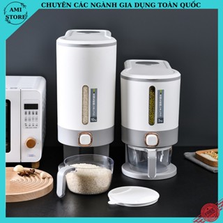 Thùng đựng gạo ,ngũ cốc, hạt đa năng thông minh siêu tiện ích đồ dùng nhà bếp tặng kèm ca đong gạo đa năng
