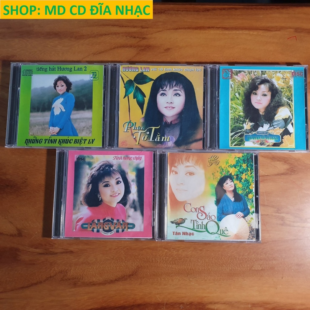 Bộ 5 Đĩa CD Hương Lan Nhạc tuyển - CD Nhạc vàng nhạc trữ tình chất lượng cao - Phôi Phono Bìa màu