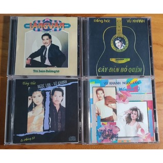 4 đĩa cd nhạc vàng vũ khanh ngọc lan-phôi phono-tôi bán đường tơ-cây đàn bỏ quên-người em sầu mộng-vũ khanh ngọc lan