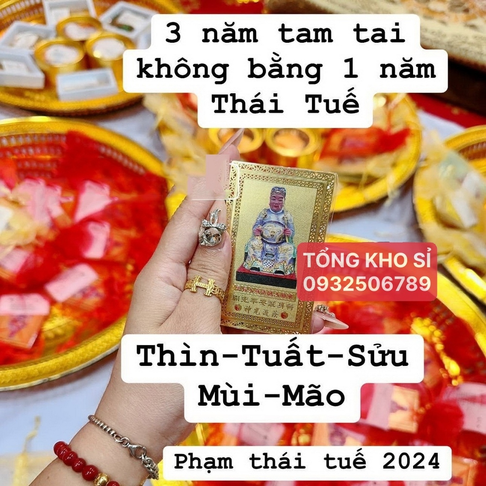 Kim Bài Thái Tuế 2024 hoá giải điều khôn may mắn nhét ví , hàng chuẩn