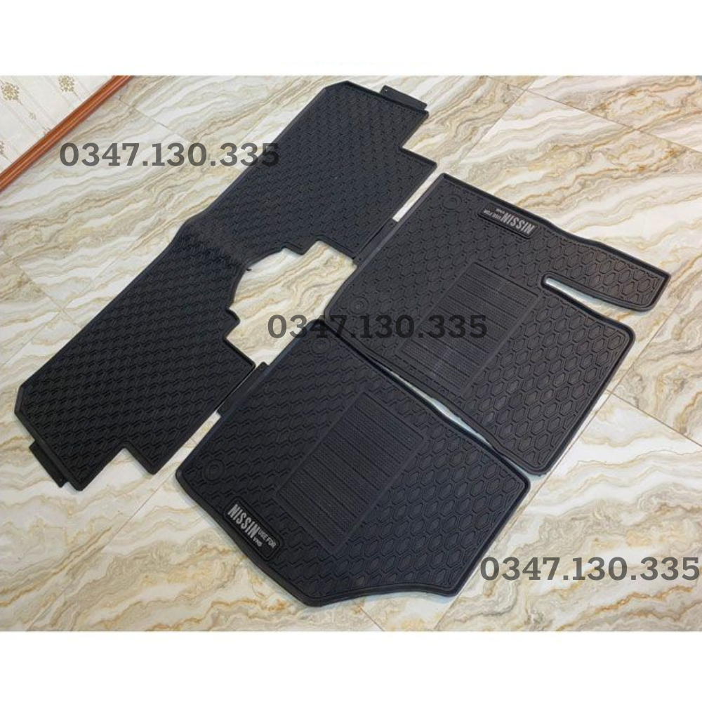 Thảm sàn cao su xe Vinfast VF5 2022 2023 2024 màu đen, cao su đúc ko mùi, giữ cho sàn xe luôn sạch sẽ