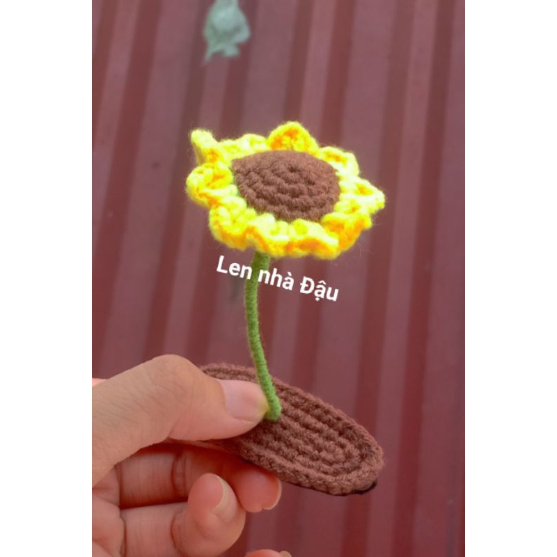 ẢNH THẬT - kẹp tóc mầm cây, hướng dương lên cuteee