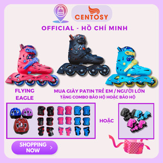 [Tặng đầy đủ bảo hộ] Giày trượt patin trẻ em Centosy Flying Eagle NT2 cao cấp chuẩn hàng chính hãng bánh xe cao su đặc