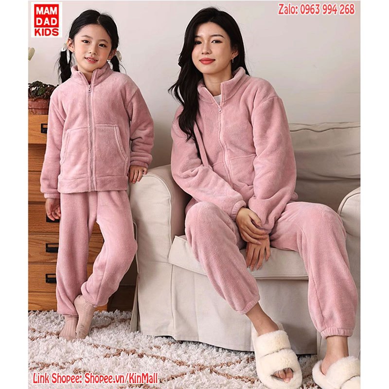 Bộ Quần Áo Lông Cừu dài tay cho bé gái,bé trai - CHÍNH HÃNG MAMDADKIDS