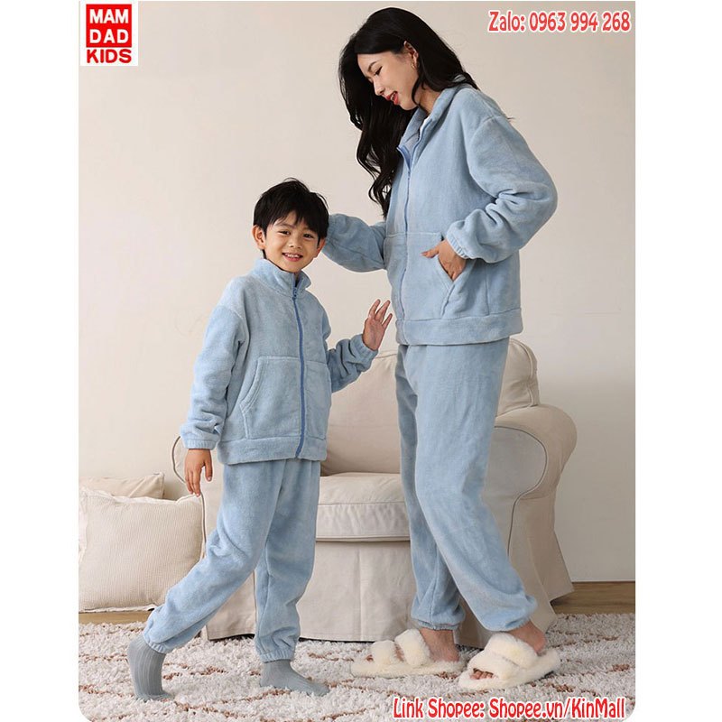 Bộ Quần Áo Lông Cừu dài tay cho bé gái,bé trai - CHÍNH HÃNG MAMDADKIDS