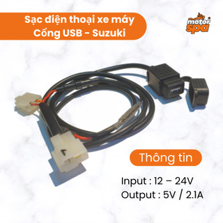 Sạc điện thoại trên xe máy - Cổng USB - Chính Hãng Suzuki