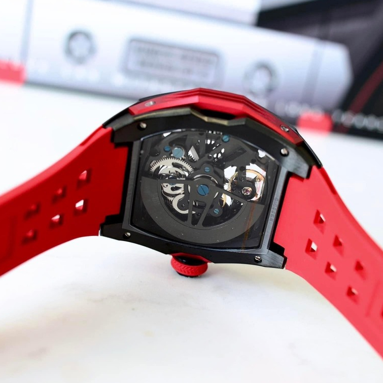 Đồng hồ nam máy cơ đeo tay cao cấp chống nước dây silicon Bonest Gatti size 45mm fullbox,shop kiwi